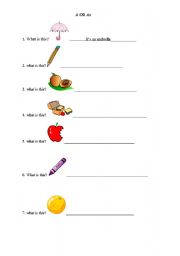 English Worksheet: A or an worksheet