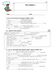 English worksheet: exercises