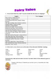 English Worksheet: Fairy Tales