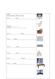 English worksheet: house objects