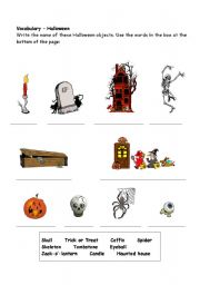 English Worksheet: Halloween Vocabulary II