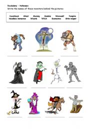 English Worksheet: Halloween vocabulary I