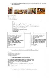 English Worksheet: Dialogues in context (use of some-any)