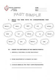 English Worksheet: past simple