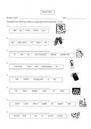 English worksheet: Possessive pronouns