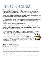 English Worksheet: Reading comprehension