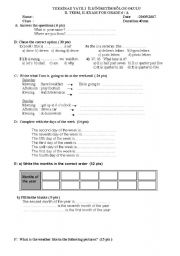 English worksheet: exam