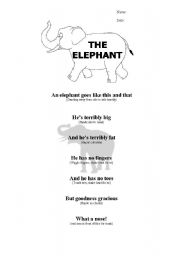 THE ELEPHANT RHYME