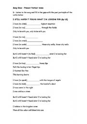 English Worksheet: Present Perfect tense - Song Class