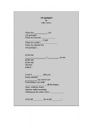 English Worksheet: Song 