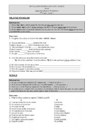 English Worksheet: Formative worksheet