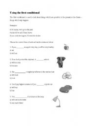 English Worksheet: Using first conditional and past continuous