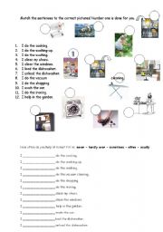 English Worksheet: housework