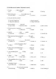 English worksheet: Test (multiply test)