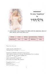 English Worksheet: Fergie, Fergalicious worksheet (song lyrics)