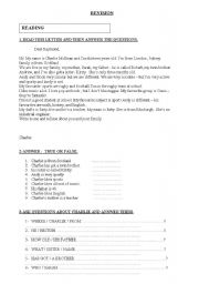 English Worksheet: revision