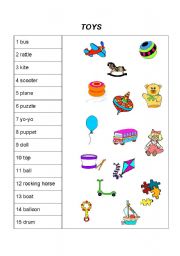 English Worksheet: TOYS