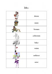 English Worksheet: Jobs