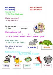 English Worksheet: Illustrated in-class conversation questions