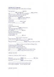 English Worksheet: Jon Bon Jovi - I want you