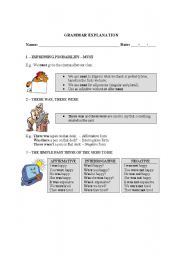 English Worksheet: Grammar explanation