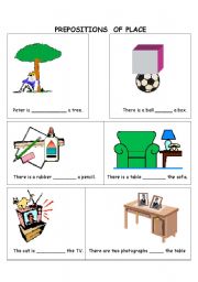 English Worksheet: PREPOSITIONS OF PLACE