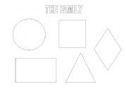 English Worksheet: The family members and the shapes