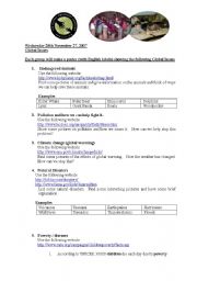 English Worksheet: Global Issues