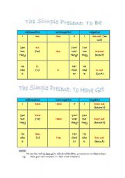 English worksheet: To Be & To Have Got (Present Simple)