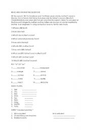 English Worksheet: quiz about am,is,are, possessive adjectives,plurals