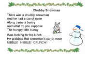 English Worksheet: Chubby Snowman