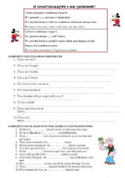 English Worksheet: If conditionals(type 0 and 1)