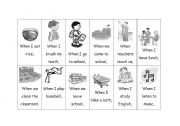 English Worksheet: Set of Cards Using When...