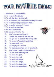 Proverbs and Idioms Ideas (Three Sheets)