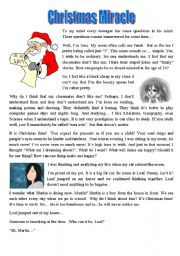 English Worksheet: Christmas Miracle