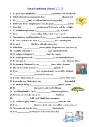 English Worksheet: mixed conditionals