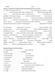 English Worksheet: The infinitives and -ing form