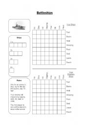 English Worksheet: Battleships