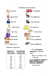 English Worksheet: possessive adjectives