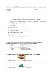 English worksheet: worksheet