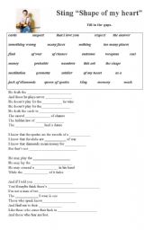 English worksheet: The best of Sting
