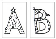 English Worksheet: Chistmas Alphabet