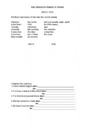 English Worksheet: Present Perfect