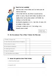 English Worksheet: Frank Holmes