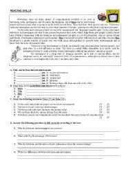 English Worksheet: READING