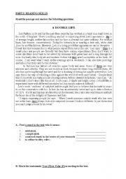 English Worksheet: READING