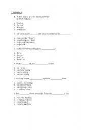 English Worksheet: grammar review