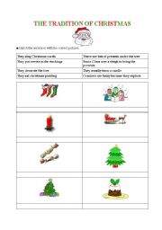 English Worksheet: The Tradition of Christmas