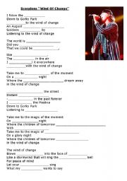 English Worksheet: Sam Brown and the Scorpions