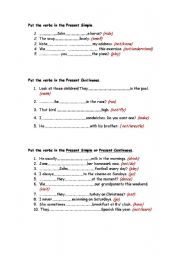 English Worksheet: Grammar Practice